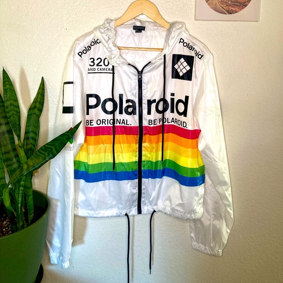 Forever 21 Polaroid Windbreaker Jacket - Picture 1 of 5